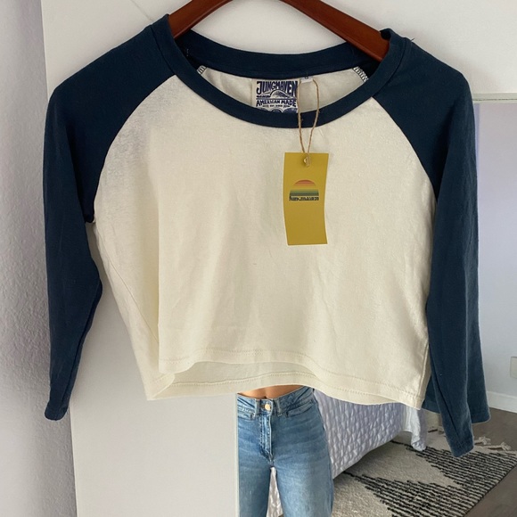 Jungmaven, 3/4 Cropped Raglan Baseball Tee, Size S - Picture 5 of 5